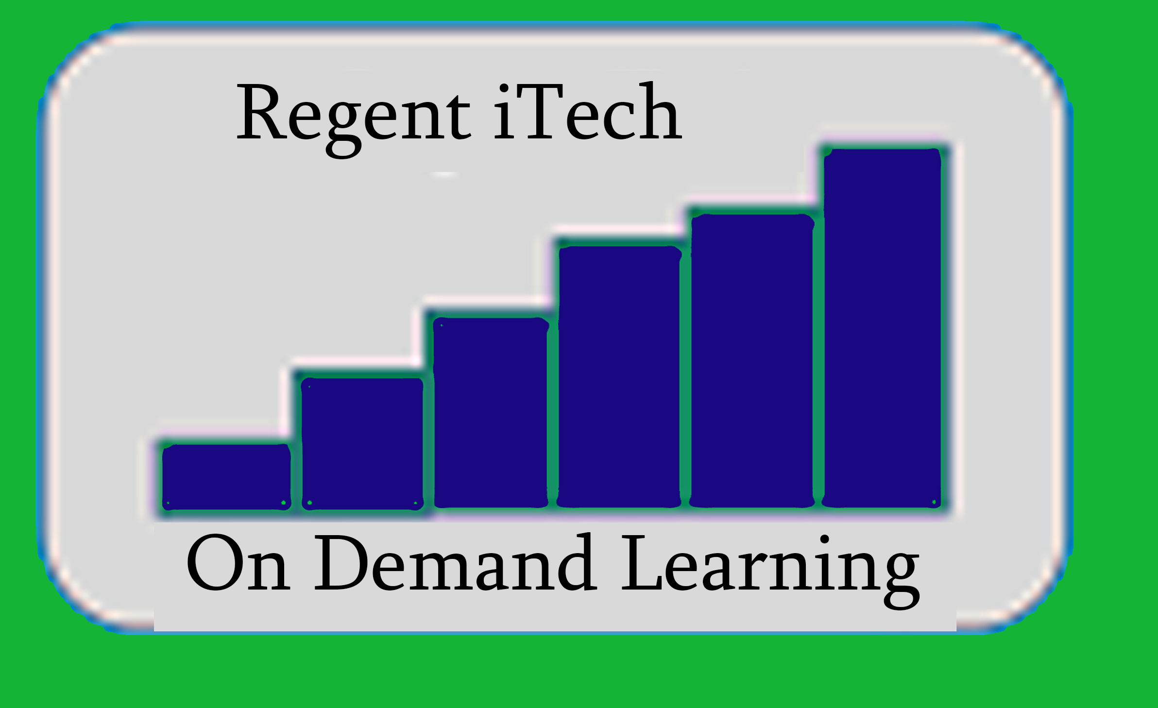 Regent iTech logo showing growth chart representing on-demand learning